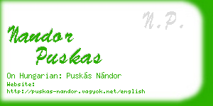 nandor puskas business card