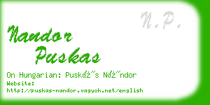 nandor puskas business card